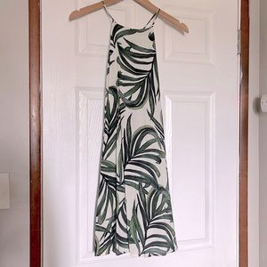 Show Me Your MuMu palm print halter mini dress